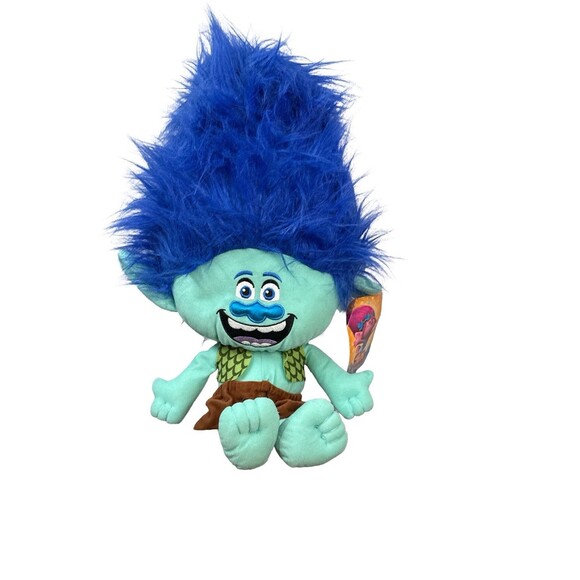 DreamWorks Trolls Cooper Plush 12” Blue Hair Toy Factory 2017 Movie Licensed - Picture 1 of 7